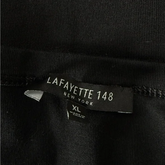 Lafayette 148 New York Black Short Sleeve Tee - Picture 3 of 3